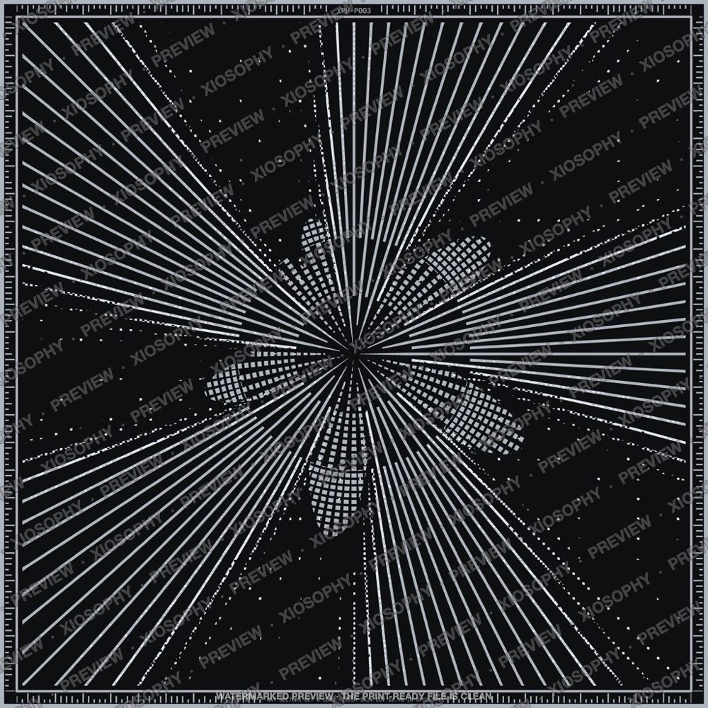 Sunburst Rays, Steel and ice on graphite