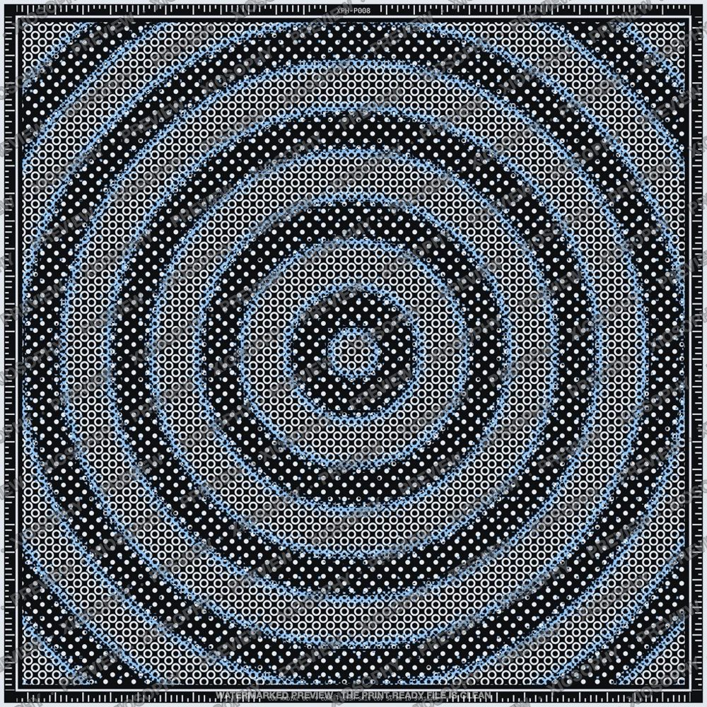Perlage Grid Rings, Ice and signal blue on graphite