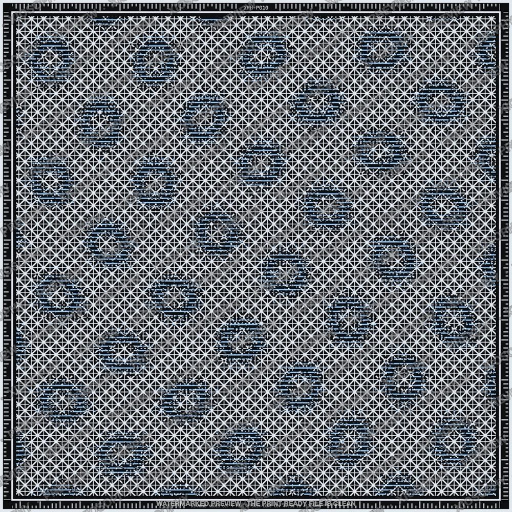 Pyramid Nodes, Ice and signal blue on graphite