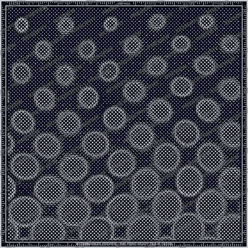 Halftone Screen, Silver on midnight