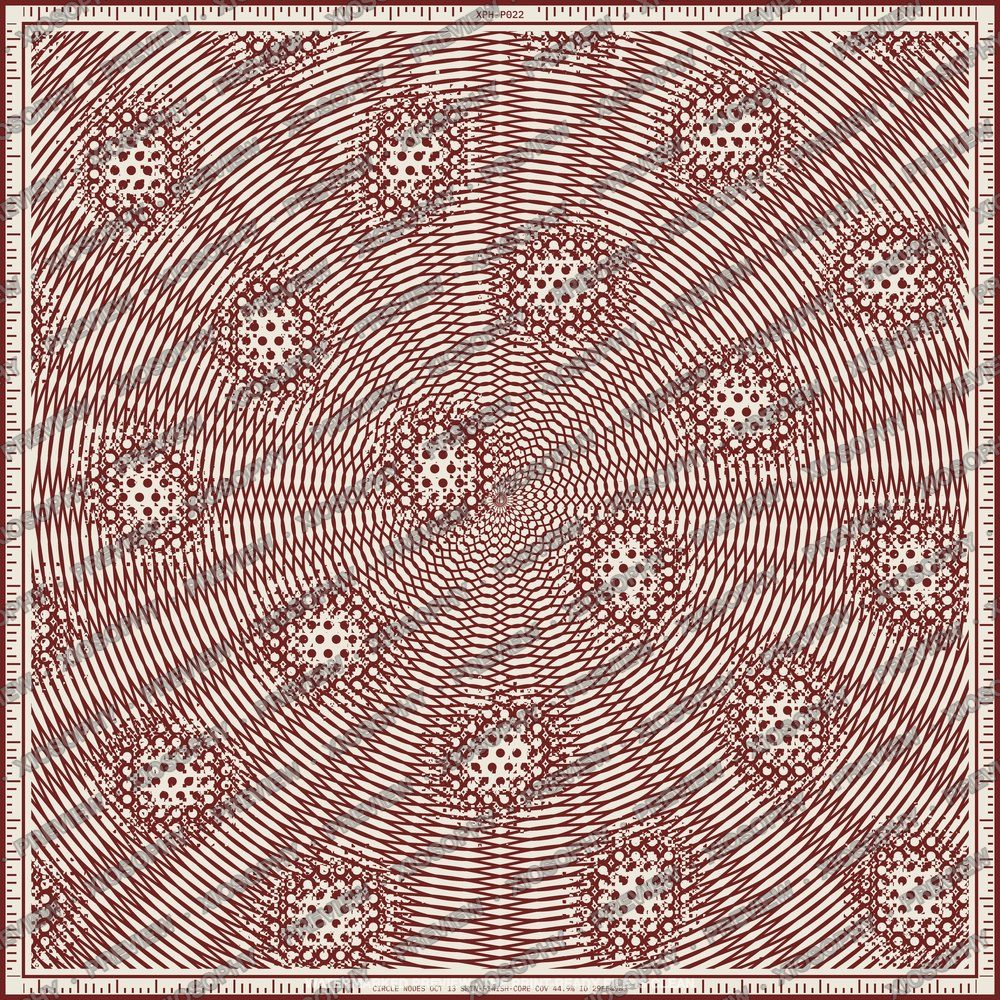 Rosette Nodes, Oxblood on bone