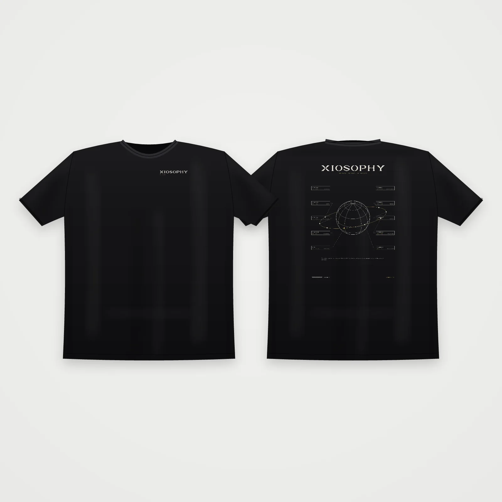 Orrery tee, front and back