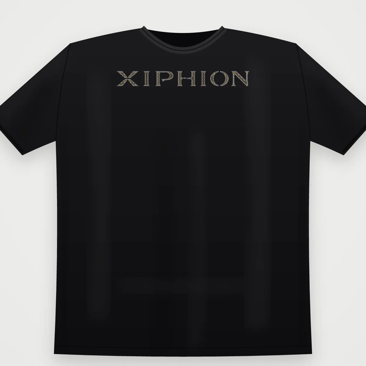 XIPHION Circle on Grid on a black tee